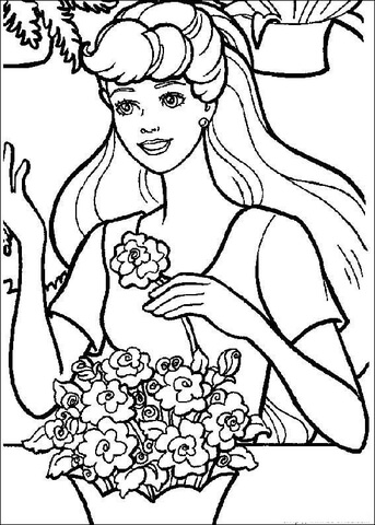 Barbie 1 Coloring Page